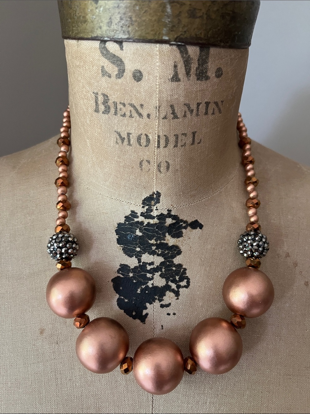 Katrina Copper Pearl and Crystal Accent Statement Necklace - Women's Jewelry